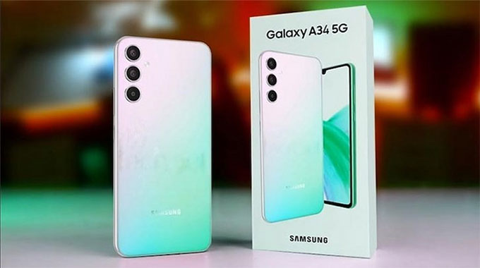 thiết kế Galaxy A34 cũng được Samsung thay đổi ngôn ngữ 