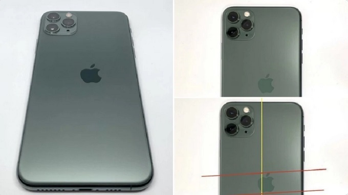 iPhone 11 Pro với logo in lệch