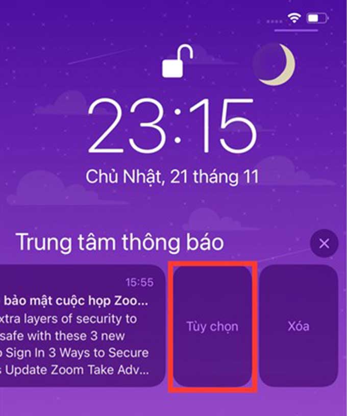 Cách tắt thông báo trên iPhone hệ điều hành iOS 15 bước 3